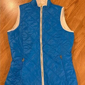 Vintage C Wonder Turquoise Quilted Vest Reversible Size Small